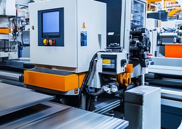 CNC machining centre on the shop floor