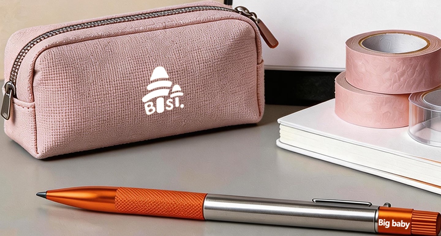 A 304 stainless barrel beside a BTST pen pouch