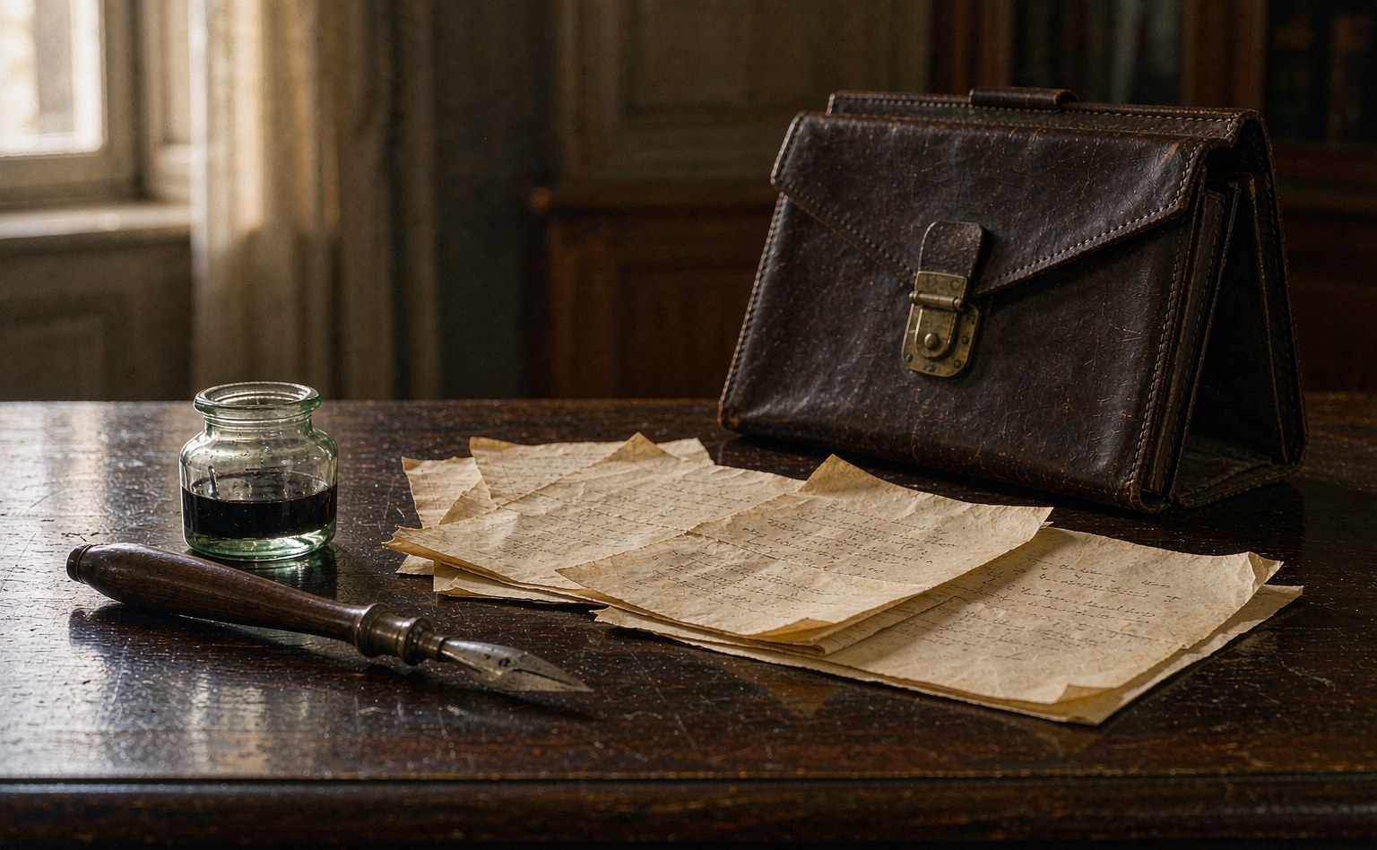 Dip pen and inkwell